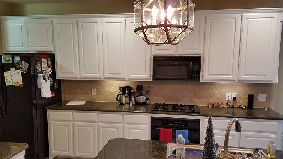 Cabinets after refinishing