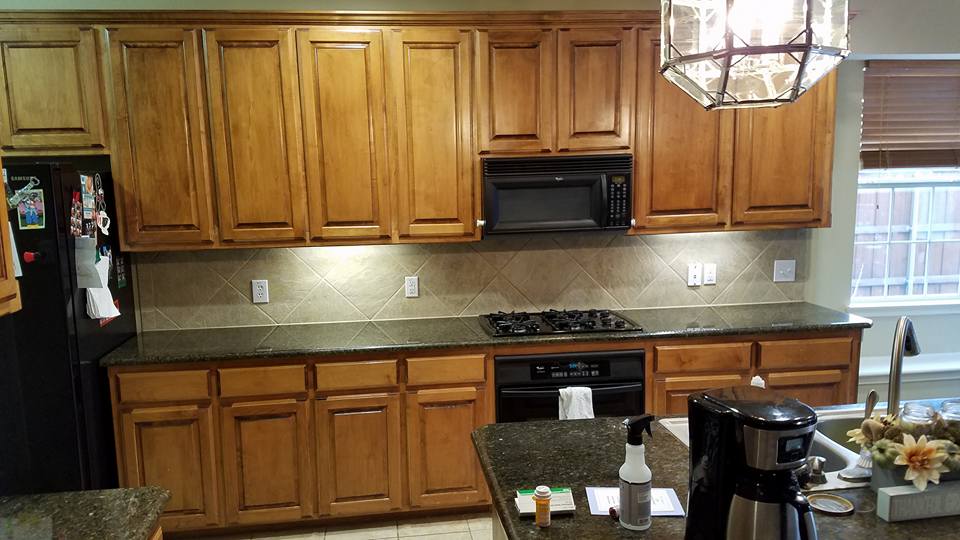 Cabinets before refinishing
